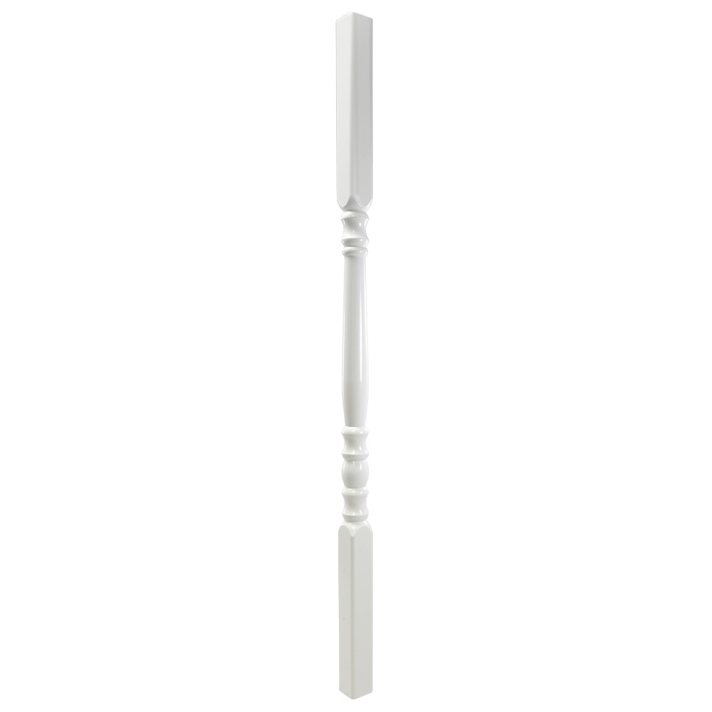 LMT 1 1/2" Sq x 36 1/2" Traditional Baluster Thermoformed Vinyl Spindle