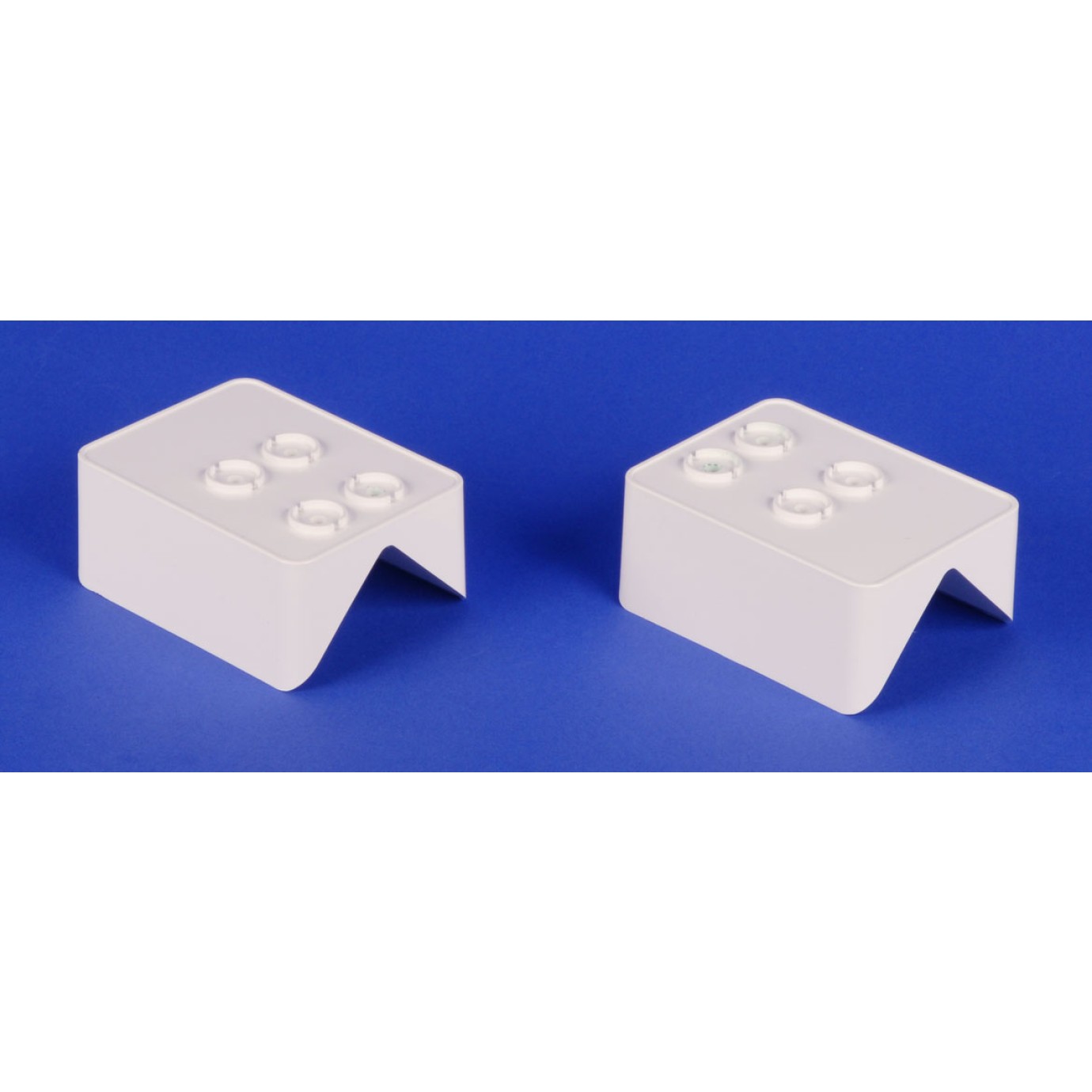 LMT 1397 WHITE 2 X 3 1 2 Covered Handrail Bracket 45 Degree Adapter