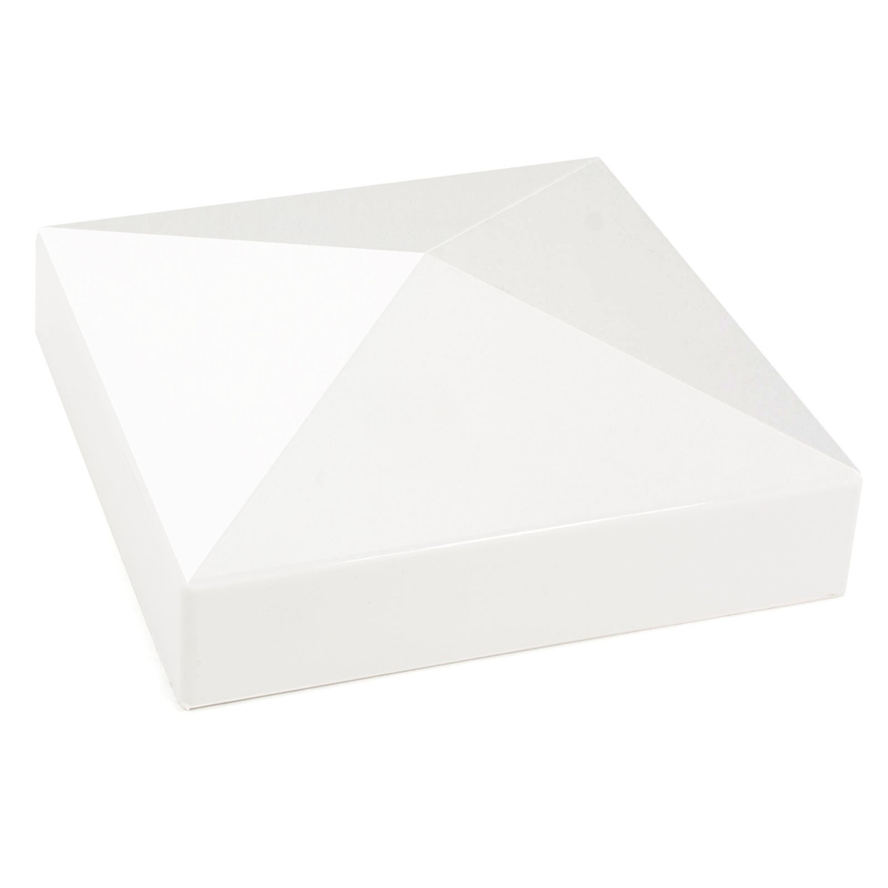 LMT C5R9NA 5" x 5" External Pyramid Vinyl Post Cap Almond Vinyl
