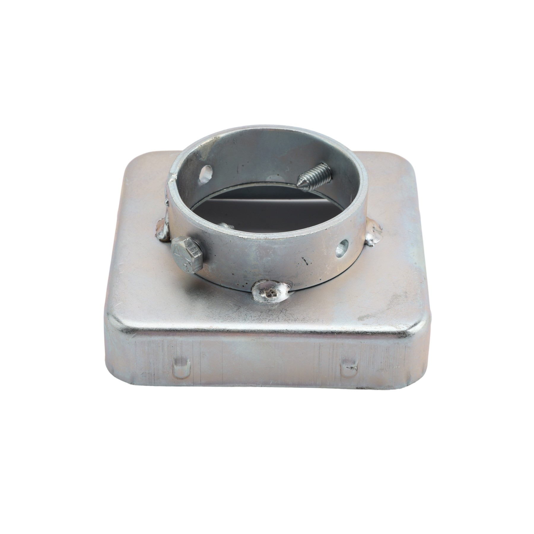 Steel No Dig Donuts for 5" x 5" Vinyl Posts and 2 1/2" (2 3/8" OD) Pipe ...