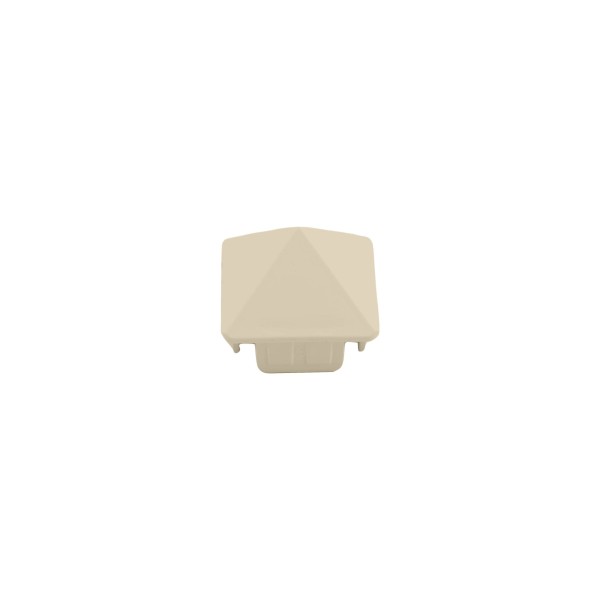 LMT 1 1/2" x 1 1/2" (1.370" x 1.370" ID) Sharp Vinyl Picket Cap for Vinyl Fence Posts (Almond) - 1074-ALMOND