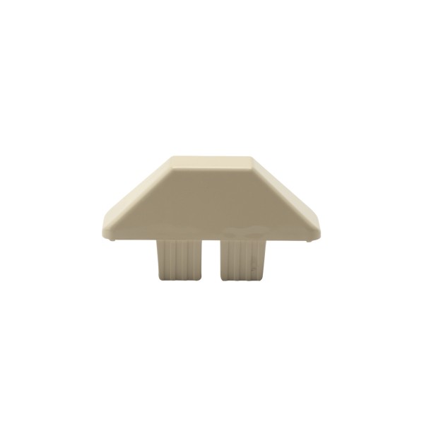 LMT 7/8" x 3" (0.758" x 2.865" ID) Dog Ear Vinyl Picket Cap for Vinyl Fence Posts (Almond) - 1012-CAN