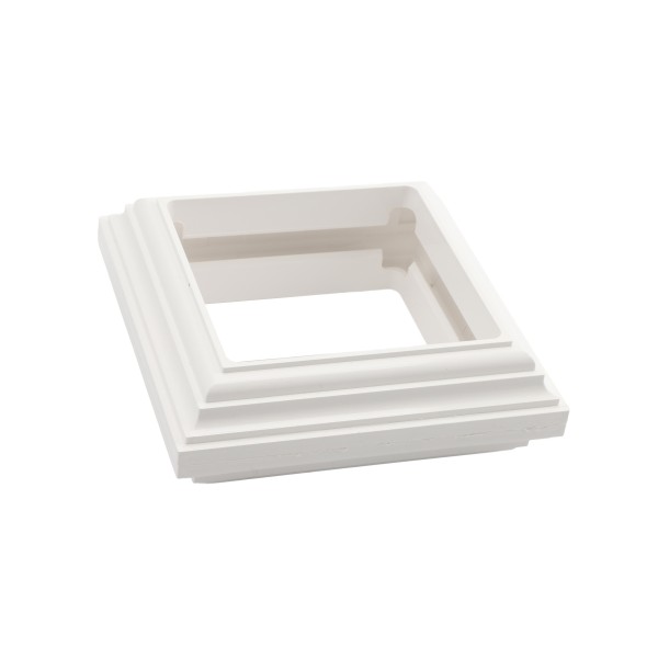 LMT 1096-WHITE 4" Vinyl Post Decorative Knuckle - White Decorative Vinyl Post Accent (PostAccents)