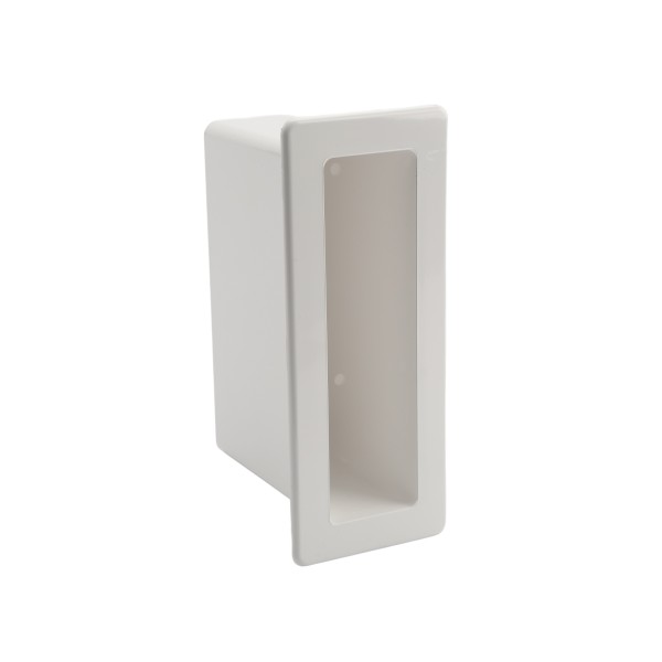 1 1/2" x 5 1/2" x 4" Vinyl Fence Gate Socket (White) - LMT 1127-WHITE