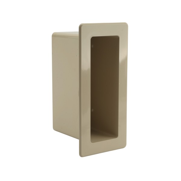 LMT 1129-ALMOND 2" x 6" x 4" Vinyl Fence Gate Socket - Almond (White Shown As Example)