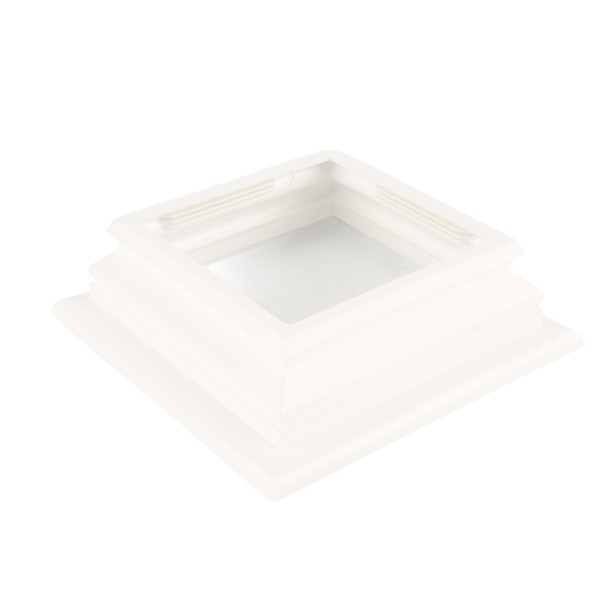 LMT 5" Sq. Federation Two-Piece Vinyl Post Skirt for Vinyl Fence Posts (White) - 1138-WHITE