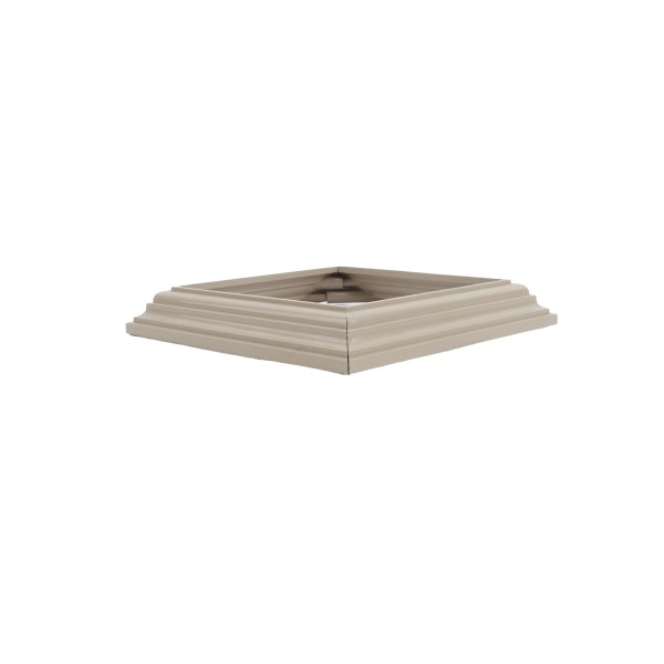 LMT 5" Sq. Two-Piece Vinyl Post Skirt for Vinyl Fence Posts (Khaki) - 1157-KHAKI