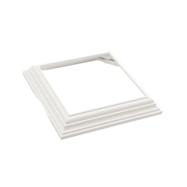 LMT 5" Sq. Two-Piece Vinyl Post Skirt for Vinyl Fence Posts (White) - 1157-WHITE