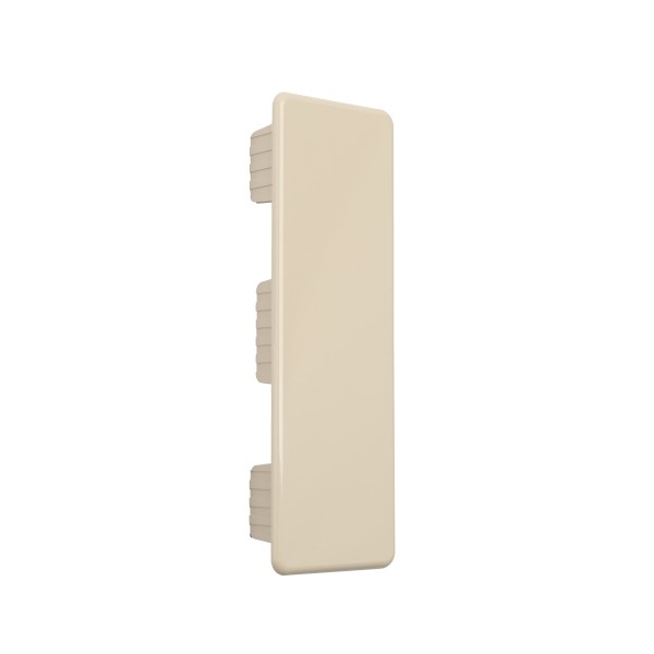 LMT 2" x 6" (1.750" x 5.738" ID) Internal Ribbed Rail Vinyl End Cap for Vinyl Fence Rails (Almond) - 1170B-ALMOND (EndCaps)