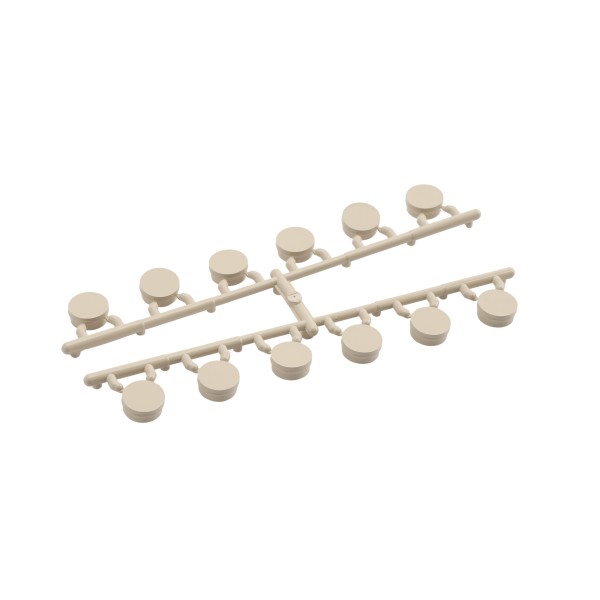 LMT Standard Bracket Kit Strip of 12 Vinyl Fence Plastic Hole Plugs (Almond) - 1181-ALMOND (GeneralUse)
