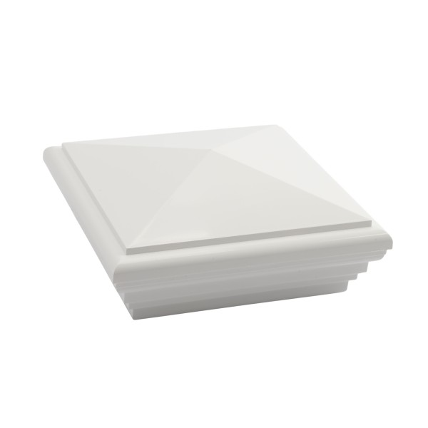 LMT 1233W 4" x 4" Nantucket Vinyl Post Cap - White 
