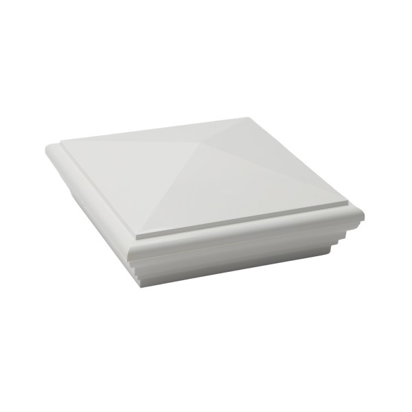 LMT 1236W 5" x 5" Nantucket Vinyl Post Cap - White (PostCaps)