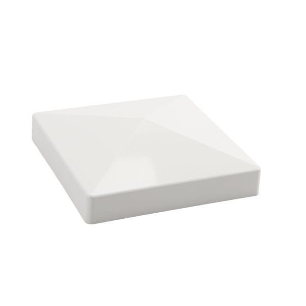 LMT 1247W 6" x 6" Horse Fence Vinyl Post Cap (Long Lip) - White (PostCaps)