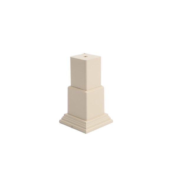LMT 1254-ALMOND 2 Piece Foot Block Kit For Vinyl Railing - Almond