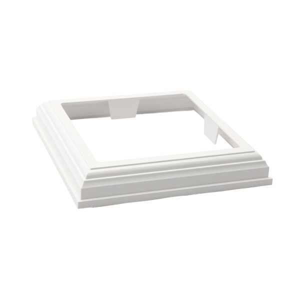 LMT 1301-WHITE 6" Sq. One-Piece New England Vinyl Post Skirt - White