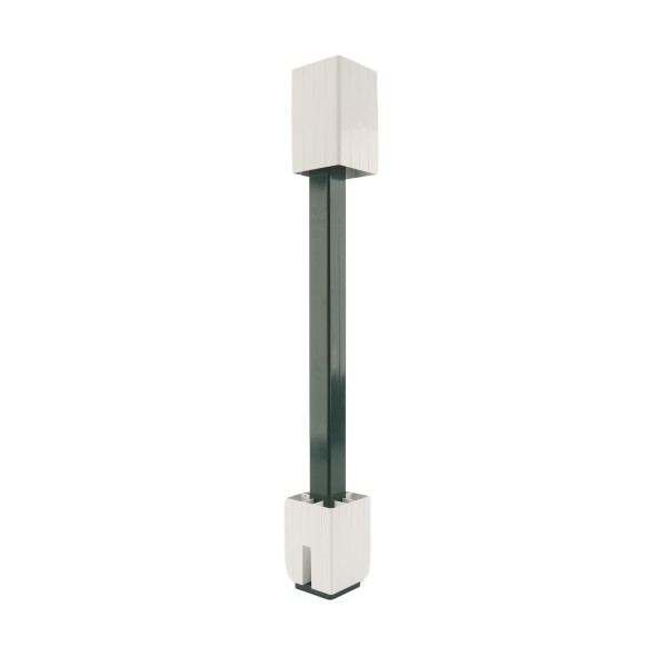 LMT Blu-Mount Angle Wizard 5" Sq. x 36" Heavy-Duty Surface Mount IBC-Compliant Post Mount for Vinyl Railing Posts With PVC Top Leveling Guide - 1366G