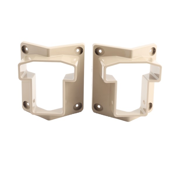 LMT 1387-KHAKI 45 Degree T-Rail Handrail Vinyl Bracket Kit For Vinyl Railing - Khaki