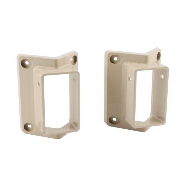 LMT 1388-ALMOND 2" x 3 1/2" 45 Degree Handrail Vinyl Bracket Kit - Almond 