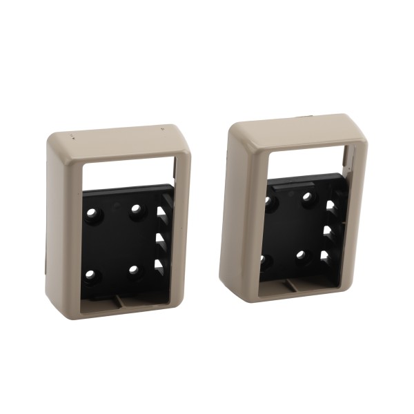 LMT 1393-KHAKI 2" x 3 1/2" Covered Handrail Bracket Kit For Vinyl Railing (2 Piece) - Khaki