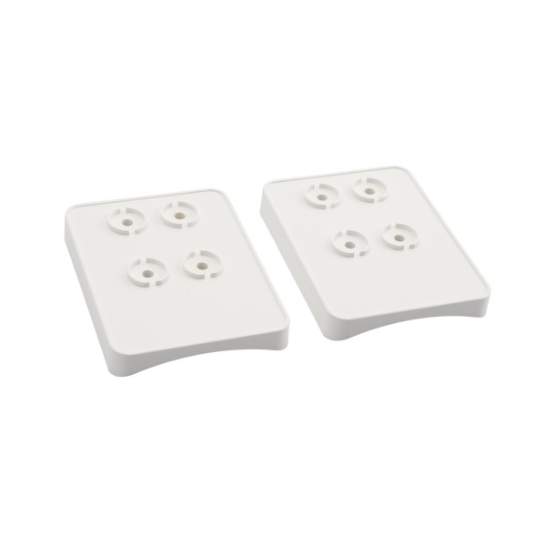 LMT 1399-WHITE 2" x 3 1/2" Covered Handrail Bracket Column Adapter Kit - White