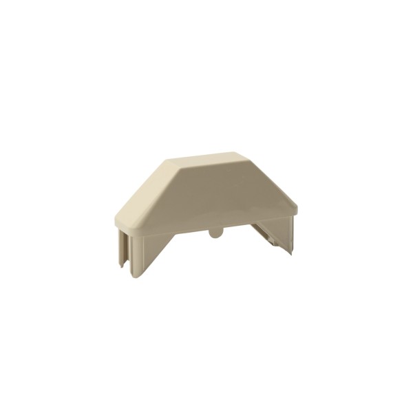 LMT 7/8" x 1 1/2"  (0.770" x 2.880" ID) Dog Ear Vinyl Picket Cap for Vinyl Fence Posts (Almond) - 1442NA