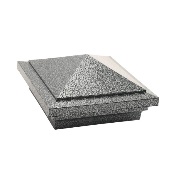 3.625" (3 5/8" x 3 5/8") Haven Style Vinyl Post Cap for 4" x 4" Wood Post - Antique Gray