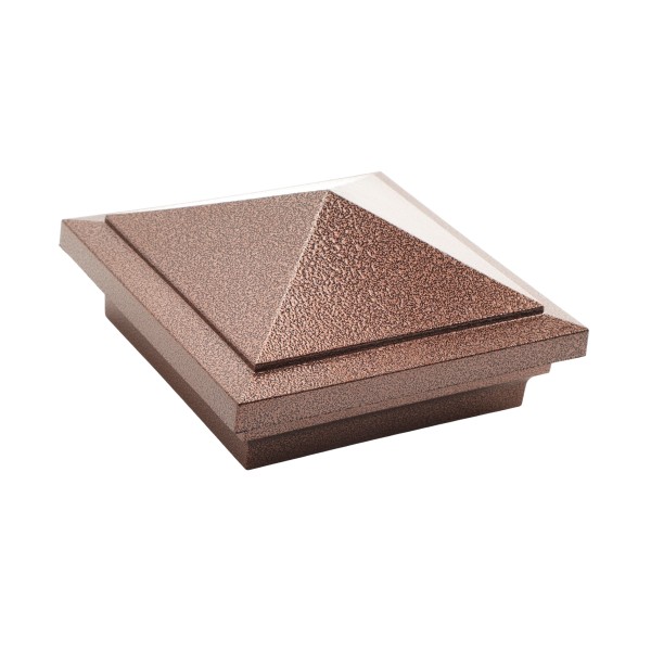 4" x 4" Haven Style Vinyl Post Cap - Antique Copper