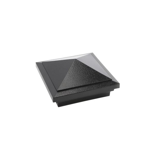 4" x 4" Haven Style Vinyl Post Cap - Hammertone Black