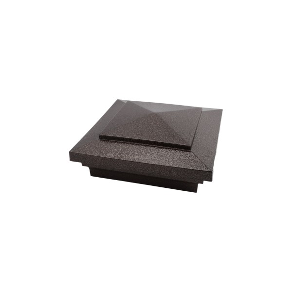 3.625" (3 5/8" x 3 5/8") Cape May Style Vinyl Post Cap for 4" x 4" Wood Post - Antique Brown