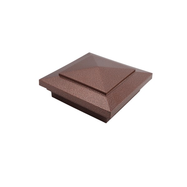 3.625" (3 5/8" x 3 5/8") Cape May Style Vinyl Post Cap for 4" x 4" Wood Post - Antique Copper