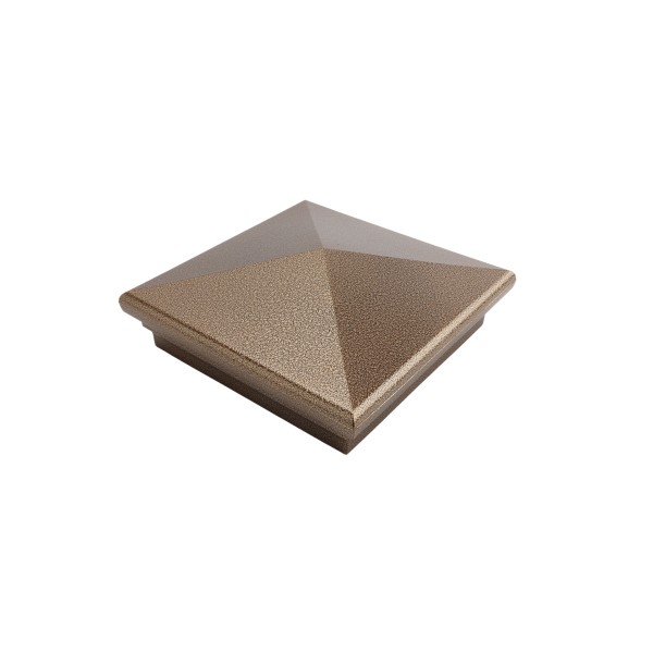 6" x 6" Neptune Style Vinyl Post Cap - Antique Gold