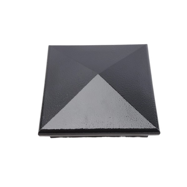 6" x 6" Neptune Style Vinyl Post Cap - Hammertone Black