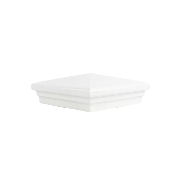 LMT-1498W 6" x 6" Sq. Neptune Vinyl Post Cap - White