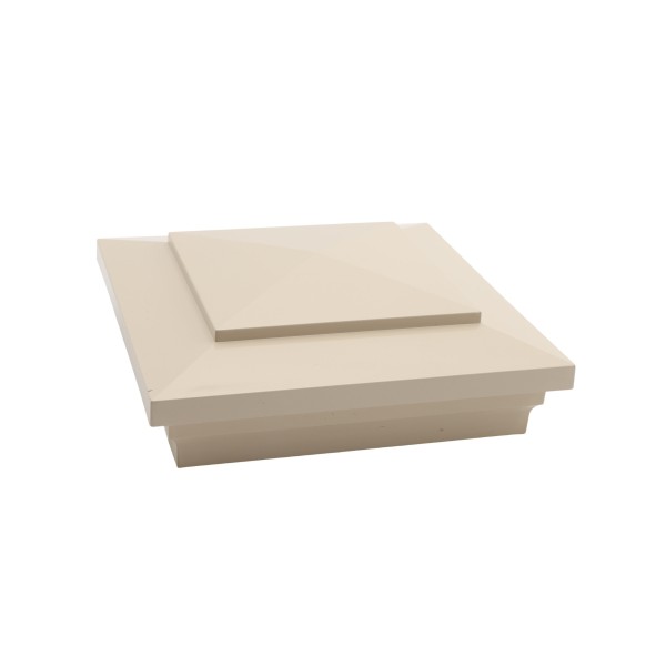 LMT-1499NA 5" x 5" Sq. Cape May Vinyl Post Cap - Almond