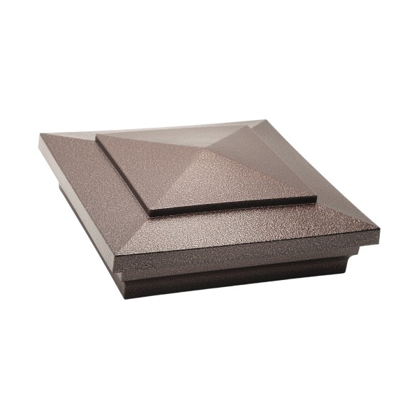 5" x 5" Cape May Style Vinyl Post Cap - Antique Brown