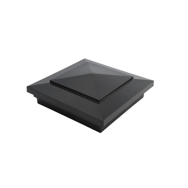 5" x 5" Cape May Style Vinyl Post Cap - Hammertone Black