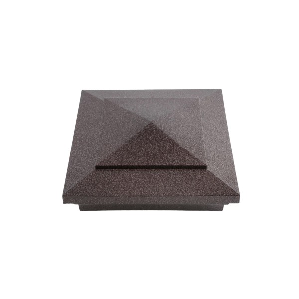 5.625" (5 5/8" x 5 5/8") Cape May Style Vinyl Post Cap for 6" x 6" Wood Post - Antique Brown