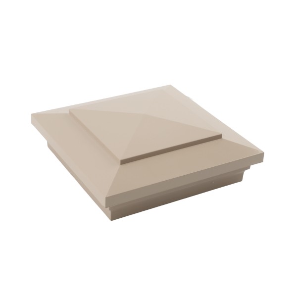 LMT-1501KK 6" x 6" Sq. Cape May Vinyl Post Cap - Khaki