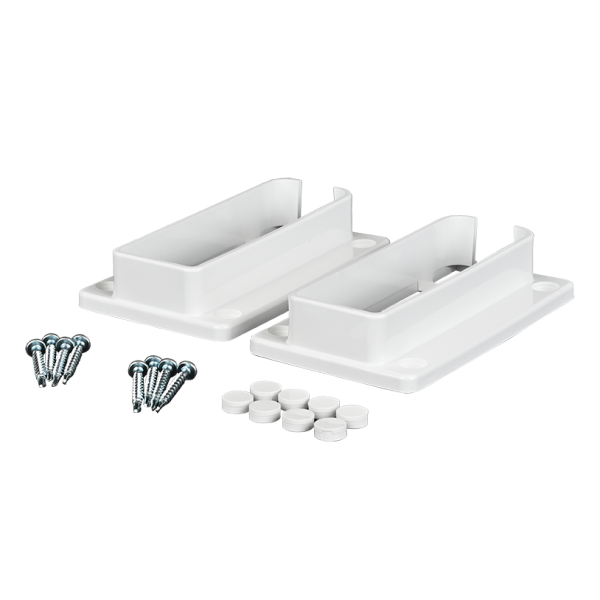 1.75" x 5.5" Fence Bracket Kit (White)