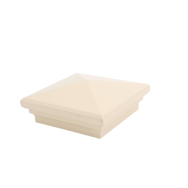 4.5" (4 1/2" x 4 1/2") Neptune Style Vinyl Post Cap - Beige