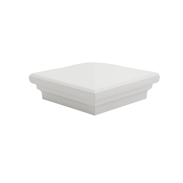 4 1/2" x 4 1/2" Sq. Neptune Vinyl Post Cap - White - LMT-1567W