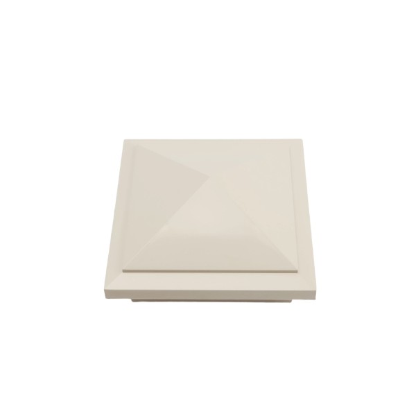 4.5" (4 1/2" x 4 1/2") Haven Style Vinyl Post Cap - Almond