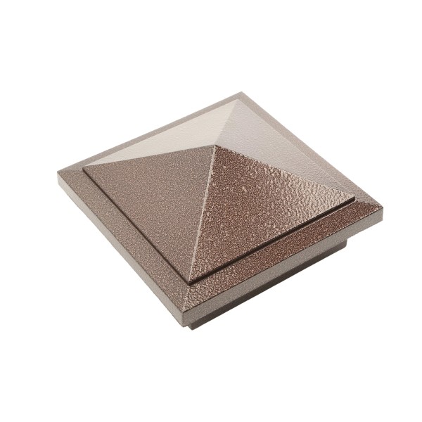 4.5" (4 1/2" x 4 1/2") Haven Style Vinyl Post Cap - Antique Brown