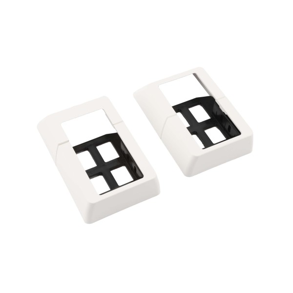 LMT 1618-WHITE 2" x 3.5" Stair Rail Handrail Bracket Kit For Vinyl Railing (3 Piece) - White