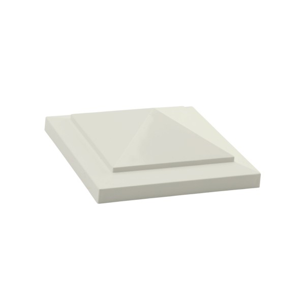 4" Sq. Brigantine Post Cap - White LMT 1683W