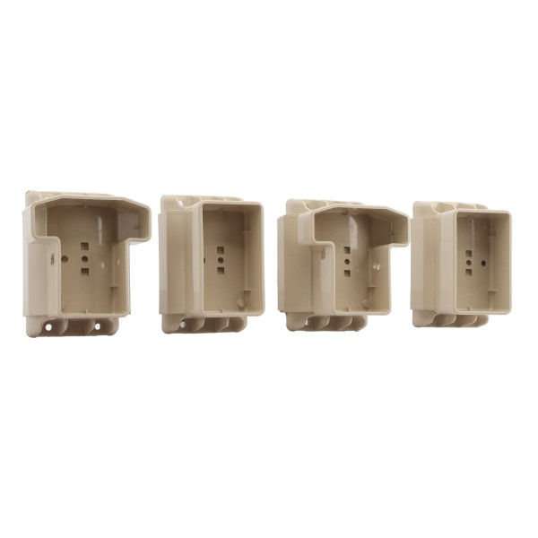 T - Rail Angle Wizard Horizontal Porch Vinyl Railing Bracket Kit - (4pk) - LMT 1717NA - Almond