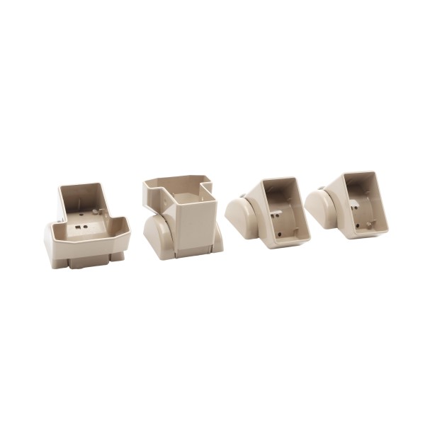 T - Rail Angle Wizard Vertical Stair Porch Vinyl Railing Bracket Kit - (4pk) - LMT 1719KK - Khaki (GeneralUse)