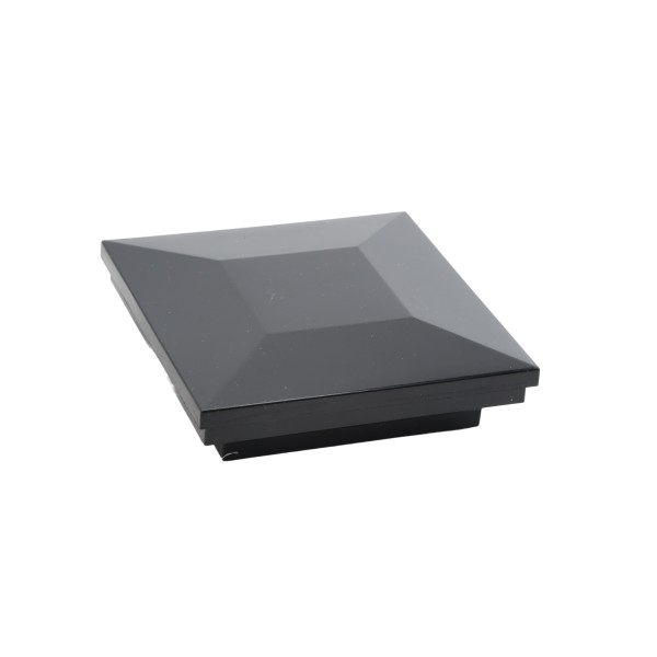 3" x 3" Sq. Ornamental Vinyl Post Cap - 1742B - Black (PostCaps)