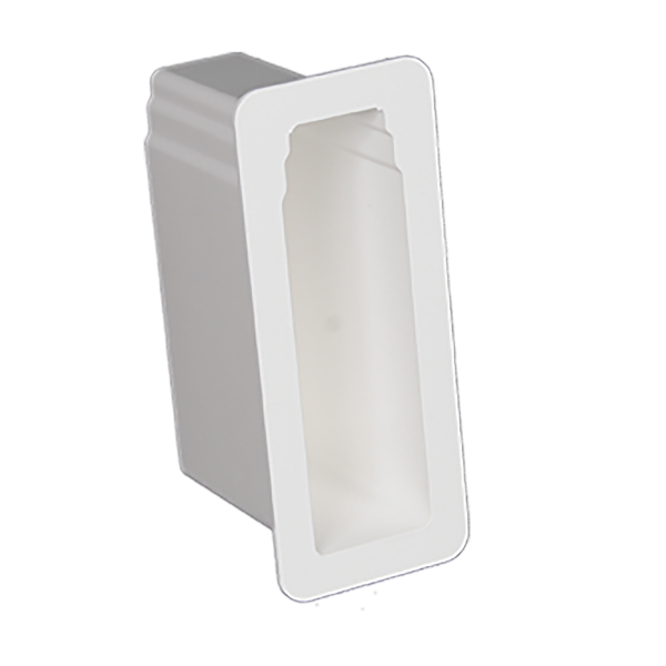 2" x 7" x 4" Privacy Panel Gate Socket (White)