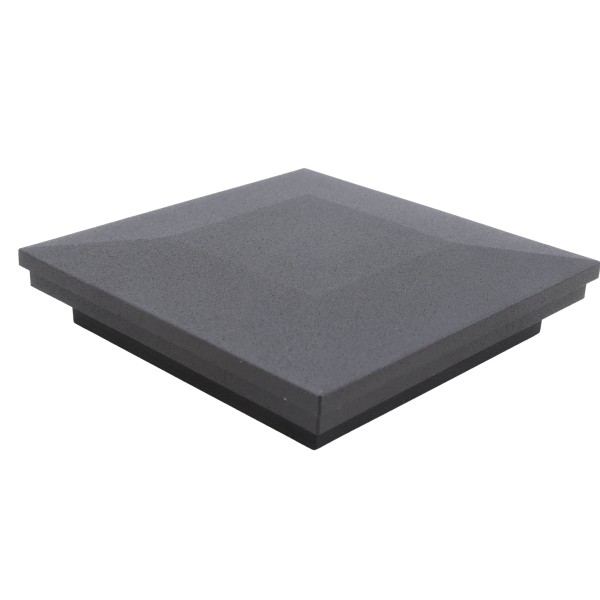 4" x 4" Sq. Ornamental Post Cap - 1775BLKMATTE - Black Matte